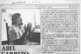 Abel Carrizo, imaginar la realidad en términos de libertad  [artículo] Jaime San Martín.