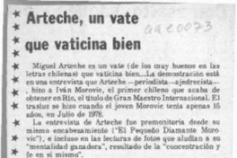 Arteche, un vate que vaticina bien  [artículo].