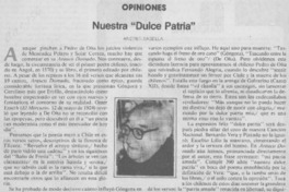 Nuestra "dulce patria"