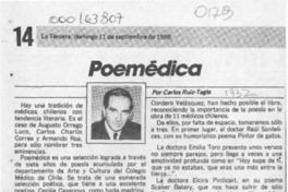 Poemédica  [artículo] Carlos Ruiz-Tagle.