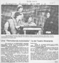 Una "Remolienda inolvidable", la del teatro itinerante  [artículo] G. G. V.