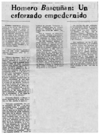 Homero Bascuñán, un esforzado empedernido
