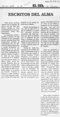 Escritos del alma  [artículo] Julia Muñoz Navarrete.