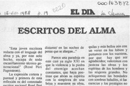 Escritos del alma  [artículo] Julia Muñoz Navarrete.