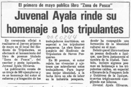 Juvenal Ayala rinde su homenaje a los tripulantes
