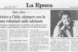 De México a Chile, siempre con la misma voluntad, salir adelante  [artículo].