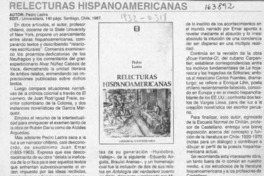 Relecturas hispanoamericanas