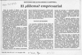 El Dilema empresarial  [artículo].