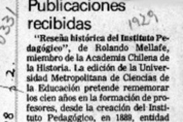 Publicaciones recibidas  [artículo].