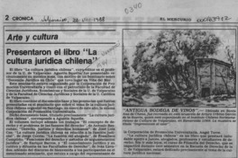Presentaron el libro "La cultura jurídica chilena"  [artículo].