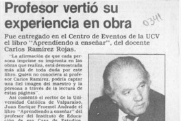 Profesor vertió su experiencia en obra  [artículo].