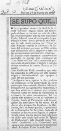 Se supo que --  [artículo]