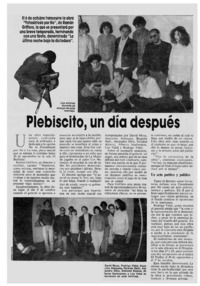 Plebiscito, un día después