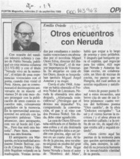 Otros encuentros con Neruda