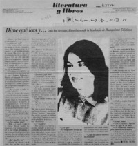 Dime qué lees y --  [artículo] Luisa Ulibarri.