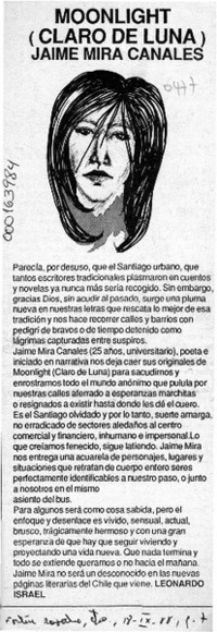 Moonlight (Claro de luna)  [artículo] Leonardo Israel.