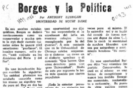 Borges y la política  [artículo] Anthony Kerrigan.