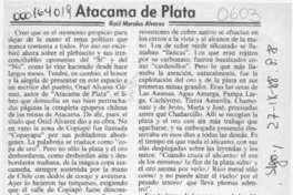 Atacama de Plata  [artículo] Raúl Morales Alvarez.