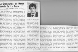 La dramaturgia de Marco Antonio de la Parra