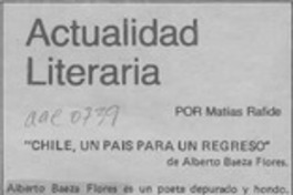 "Chile, un país para un regreso"