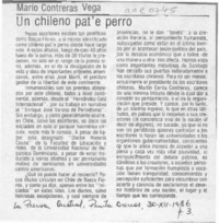 Un chileno pat'e perro  [artículo] Mario Contreras Vega.