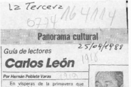 Carlos León  [artículo] Hernán Poblete Varas