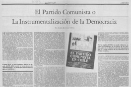 El Partido Comunista o la instrumentalización de la democracia