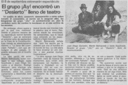El Grupo Ay! encontró un "Desierto" lleno de teatro
