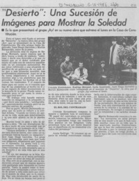 "Desierto", una sucesión de imágenes para mostrar la soledad