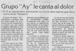 Grupo "Ay" le canta al dolor