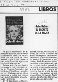 El Secreto de la mujer  [artículo].