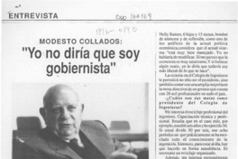 "Yo no diría que soy gobiernista"  [artículo].