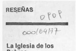 La Iglesia de los pobres  [artículo] J. Aldunate.