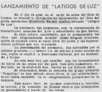 Lanzamiento de "Látigos de luz"
