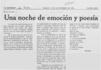 Una noche de emoción y poesía