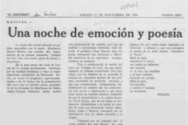 Una noche de emoción y poesía