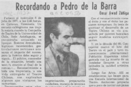 Recordando a Pedro de la Barra