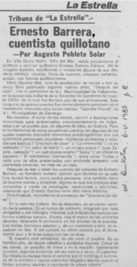 Ernesto Barrera, cuentista quillotano