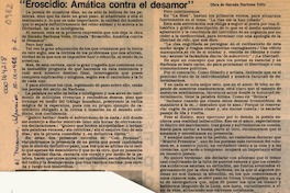 "Eroscidio, amática contra el desamor"  [artículo] Enrique Skinner Zavala.