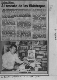 Al rescate de los filántropos  [artículo].