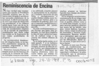 Reminiscencia de Encina  [artículo].