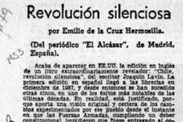 Revolución silenciosa  [artículo] Emilio de la Cruz Hermosilla.