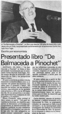 Presentado libro "De Balmaceda a Pinochet"