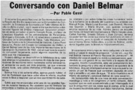 Conversando con Daniel Belmar
