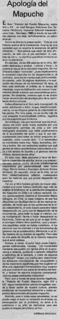 Apología del mapuche