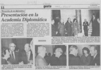 Presentación en la Academia Diplomática