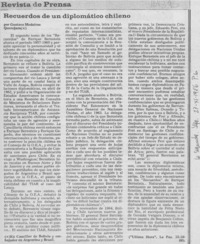 Recuerdos de un diplomático chileno