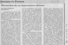 Recuerdos de un diplomático chileno