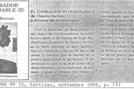 El cansador intrabajable