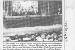 Dictan conferencia por aniversario del Opus Dei  [artículo].